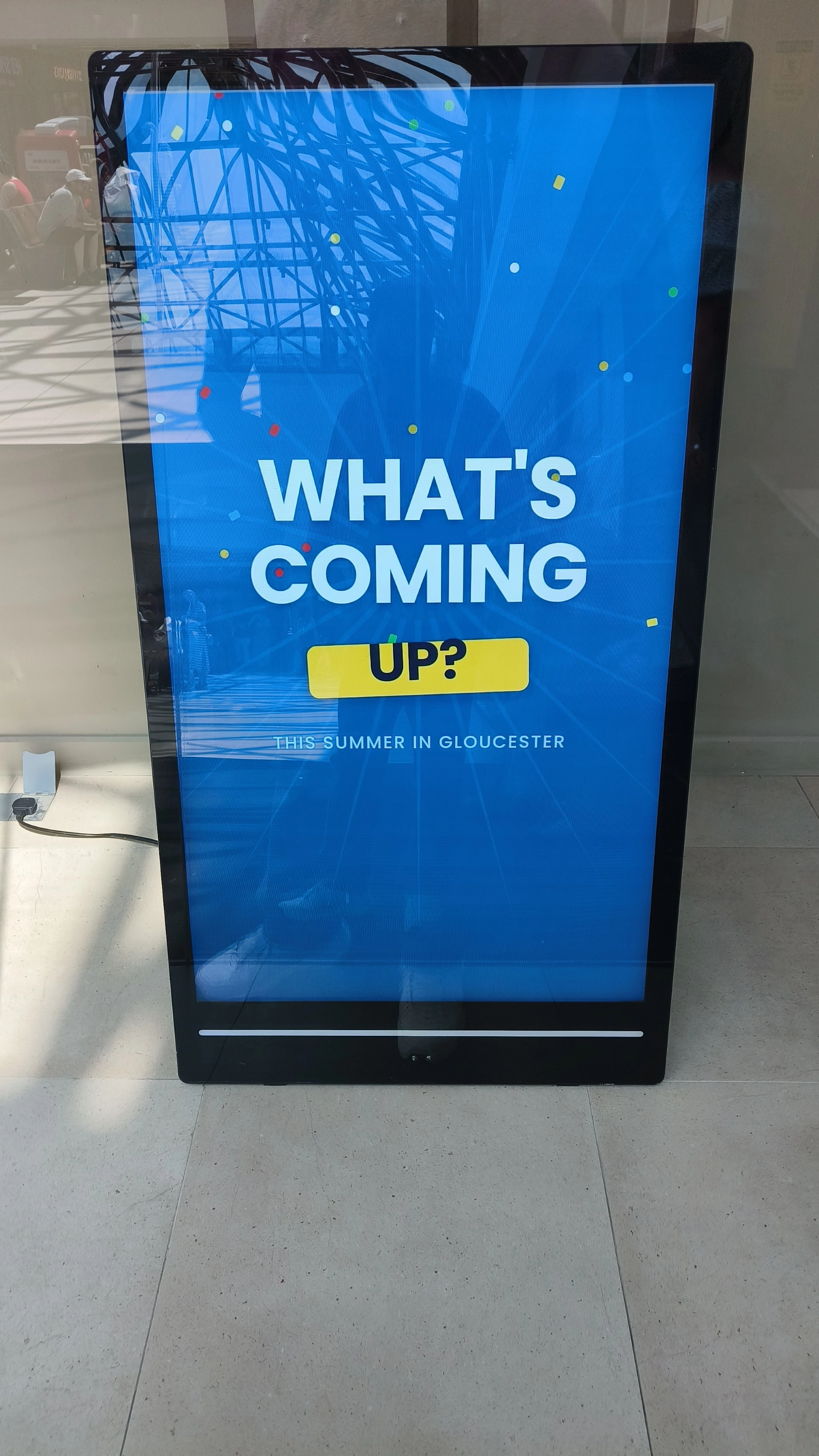 A-board installation in Gloucester City Centre