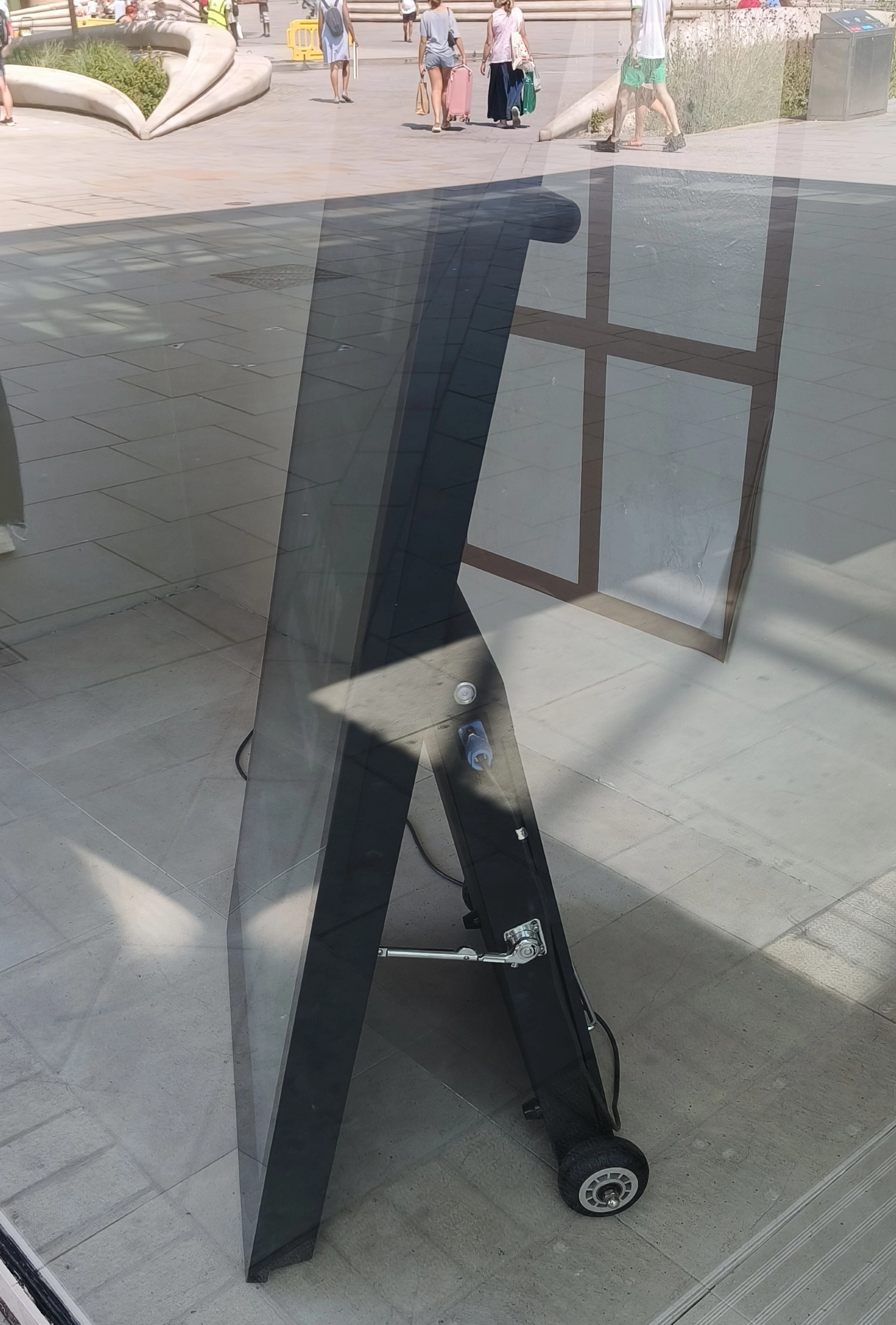 A-board installation in unused shop unit